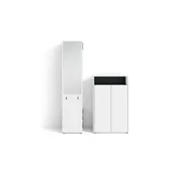 ByLIVING LYON Garderoben-Set 110,6 x 0 x 186,3 schwarz/weiß