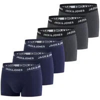 JACK & JONES Boxershorts Herren 6er Pack Basic Trunks