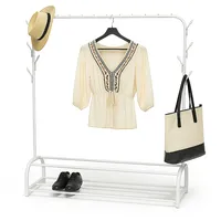 Relaxdays Kleiderständer 3-in-1 158x110x40 cm weiß