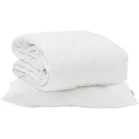 VidaXL Sommerdecke mit Kissen 2 pcs Weiß Mikrofaser