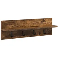 VidaXL Wandmontierter Kleiderständer Räuchereiche 60 x 10.5 x 18
