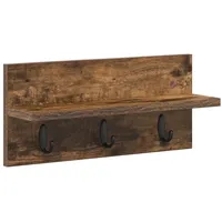 VidaXL Wandmontierter Kleiderständer Räuchereiche 40 x 10.5 x 18