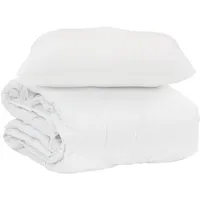 VidaXL Sommerdecke mit Kissen 2 pcs Weiß Mikrofaser