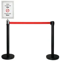 Stagecaptain PLS-200B Absperrständer Personenleitsystem schwarz Paar Set mit Schilderaufsatz