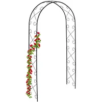 Relaxdays Rosenbogen 230 x 120 x 39 cm Schwarz
