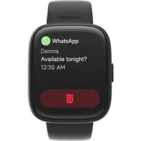 Hama 4000 BT 46 mm Kunststoffgehäuse schwarz Silikonarmband schwarz