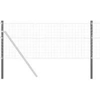 VidaXL Zaunpfosten 2 pcs Grau 50 cm Pulverbeschichteter Stahl