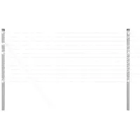 VidaXL Zaunpfosten 7200 x 550 cm Silber/Stahl