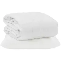 VidaXL Sommerdecke mit Kissen 2 pcs Weiß Mikrofaser