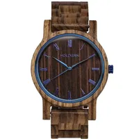 HOLZKERN Armbanduhr Quarz Herbstmorgen Zebrano/Wenge