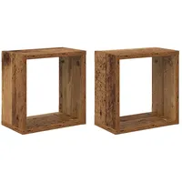 VidaXL Wandregale 2 pcs Altholz 26 x 15 x