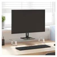 VidaXL Monitorständer Weiß 60x20x8 cm Hartglas und Metall