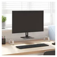 VidaXL Monitorständer Weiß 80x20x8 cm Hartglas und Metall