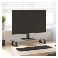 VidaXL Monitorständer Schwarz 60x20x8 cm Hartglas und Metall