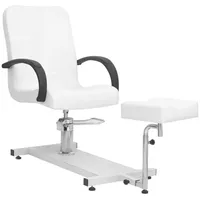 VidaXL Massagestuhl mit Fußstütze Weiß 127x60x98 cm Kunstleder