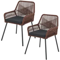 Juskys Rope Kastos 2er Set - Outdoor Stuhl 150