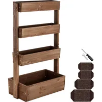 Tectake tectake® Vertikalbeet, 4 Etagen, die oberen 3 mit