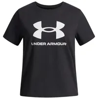 Under Armour Big Logo T-Shirt mit geripptem Kragen,Black /