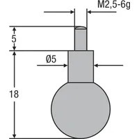 Helios-Preisser Messeinsatz M2,5mm Kugel 8,0 mm