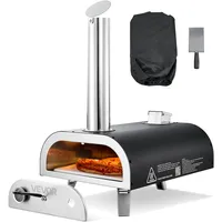 Vevor Pizzaofen Outdoor 12 Zoll Pellet-Pizzaofen mit eingebautem Thermometer