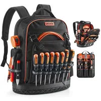 Vevor Werkzeugrucksack, 64 Taschen, Werkzeug-Aufbewahrungs-Organizer, Backpack mit Laptopfach &