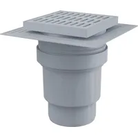 Alcadrain Bodenablauf 150×150/110 mm mit einem senkrechten Abgang, Rost