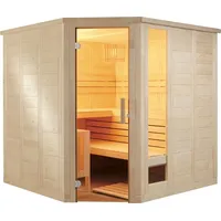 Harvia KOMFORT CORNER LARGE Saunakabine aus massiver Fichte