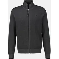 Lerros Melange-Strickjacke für Herren - Black - 5XL
