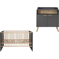 VCM MatsBaby Babyzimmermöbel Set Grau.