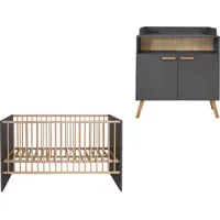VCM MatsBaby Babyzimmermöbel Set Grau.