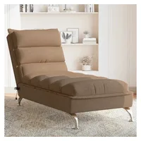 VidaXL Massage-Chaiselongue mit Kissen braun