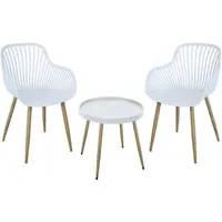 Svita Philly Set 3-tlg. Weiß/Holzoptik