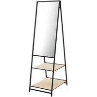 [en.casa] Standspiegel Chamois mit zwei Ablagen (44 x 150