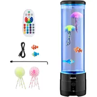 Vevor Lavalampe schwimmende Quallen Blasenlichtlampe 16 Farbeffekte