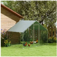 PawHut Freilaufgehege 3 x 1,7 x 1,9 m silber