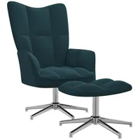 VidaXL Relaxsessel mit Hocker Samt 65 x 98 x