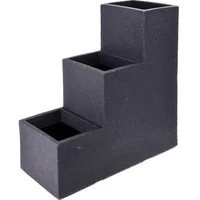 Hti-Living Moderner Blumentopf in Steinoptik 3-stufiges Pflanzgefäß für Garten