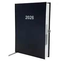 Adina 2026 ADINA Buchkalender Chefplaner A5 schwarz 1 Tag