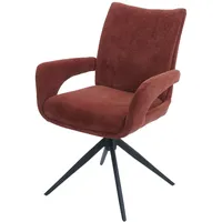 Mendler Esszimmerstuhl HWC-O78 Stoff rotbraun