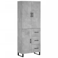 VidaXL Highboard Betongrau 69,5x34x180 cm Holzwerkstoff 3196039