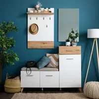 Home Affaire Garderoben-Set »Sein Kompaktgarderobe, Flurgarderobe, Dielenschrank, Hochglanzfronten«, (Komplett-Set,