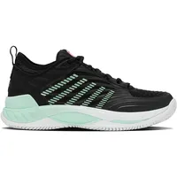 K-Swiss Damen Hypercourt Supreme 2 Clay Tennis Shoe, Black/Neon