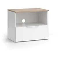 Vicco Lowboard Wido, Weiß/Sonoma, 60 x 50 cm mit