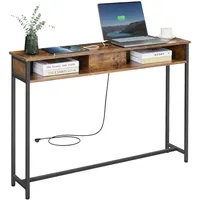 VASAGLE Konsolentisch mit Steckdosen 100 x 30 x 75