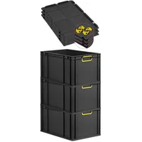 Proregal Eurobox, Schwarz, gelb Kunststoff, Rechteckig, 40x32x60 cm, Ordnen