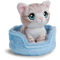 NICI Kuscheltier Katze grau getigert 12cm im Körbchen