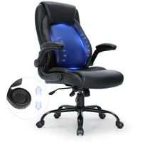 Vevor Bürostuhl PU Leder Schwarzer Chefsessel mit Höhenverstellbarer 0–100