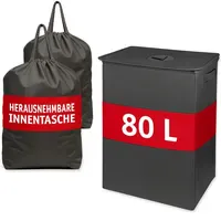 Lefeld Pfandflaschen Sammelbehälter 80 L dunkelgrau mit Deckel &