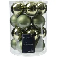 Kaemingk Weihnachtskugeln Glas 6cm x 20 Stück - matt