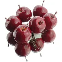 Gasper Weihnachtsdeko Apfel Rot glänzend mit Stecker Ø 3,5